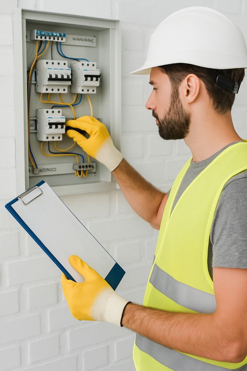 certified electrician installing a 200 amp electrical panel in a home in newfoundland