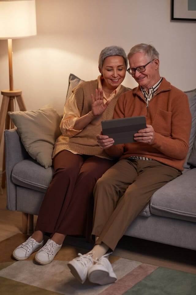 older couple reviewing heat pump financing options for their home in newfoundland